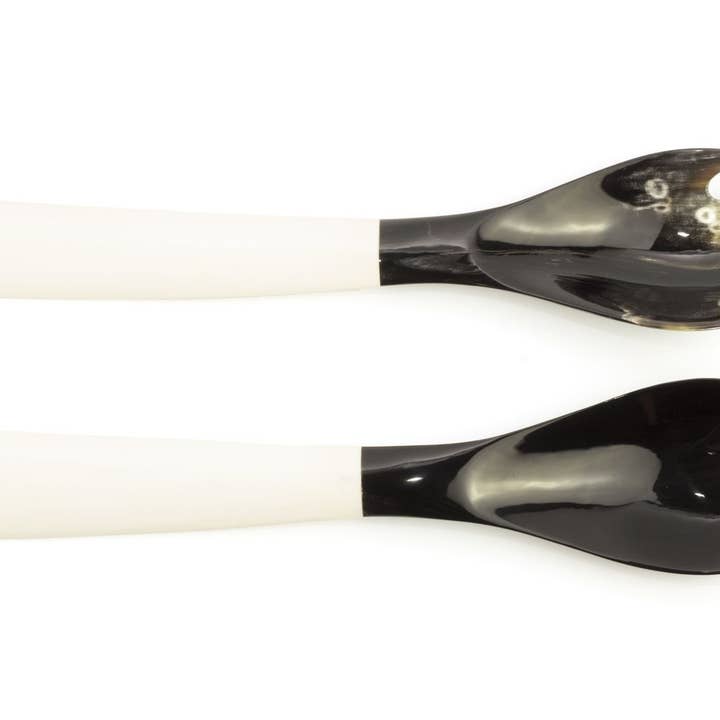 rivêt - indochineur - Wholesale Assorted Cutlery Set - Large Black Horn Cutlery With Bone Handle