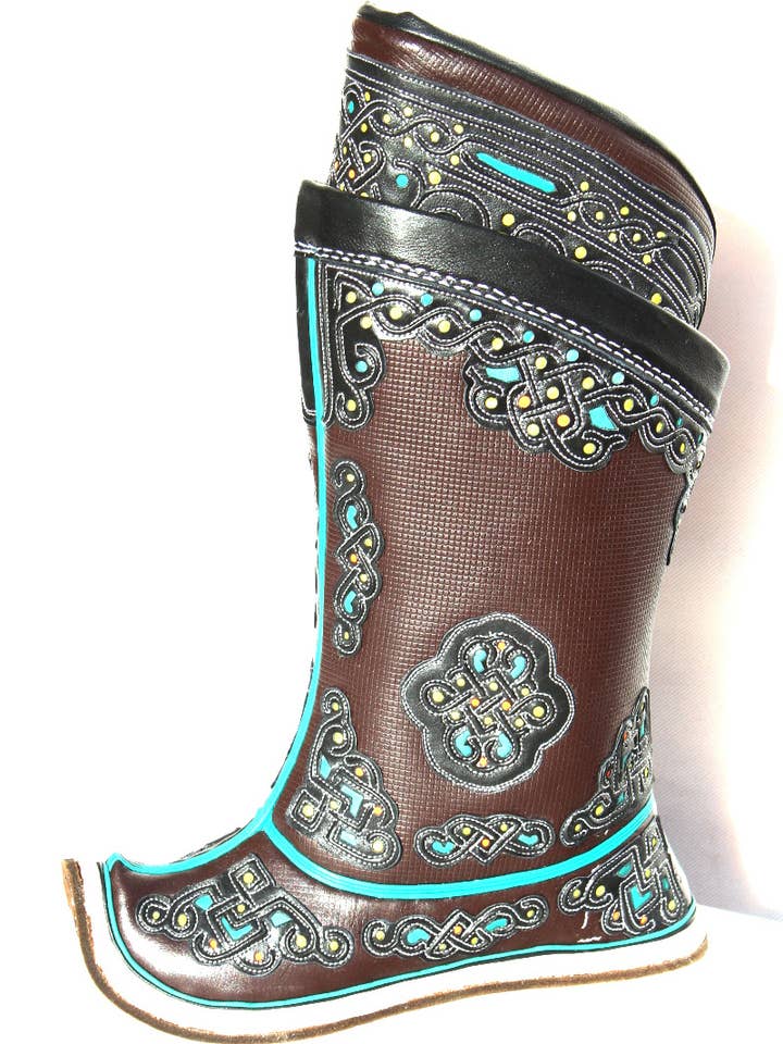 17: e århundradet traditionella bruna stövlar 32 prydnadsföremål för wholesale av Mongulai