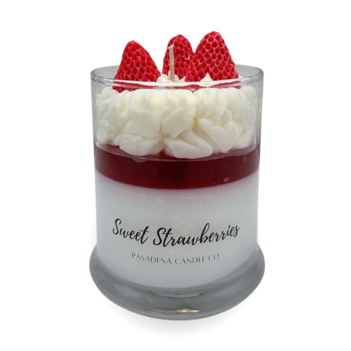 Wholesale Strawberry Candle Scented Candle Dessert Candle for wholesale by Pasadena Candle Co