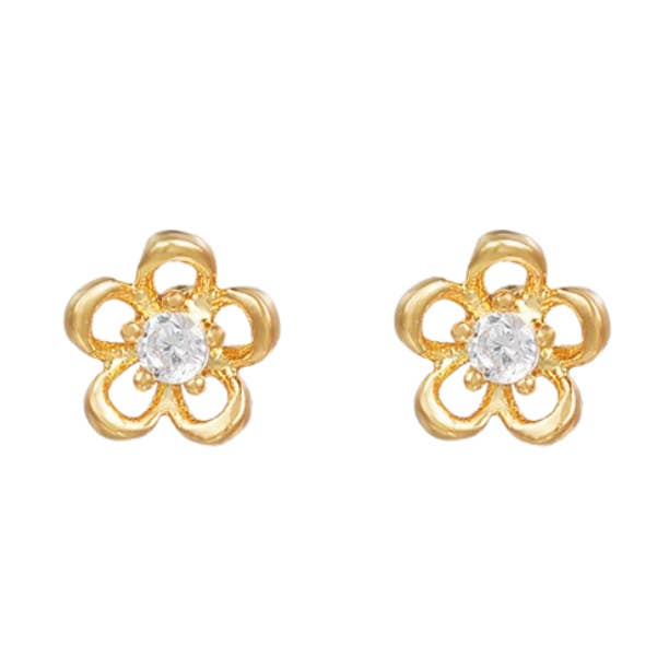 Orecchini a bottone a forma di fiore morbido per la vendita all'ingrosso da parte di Rosies