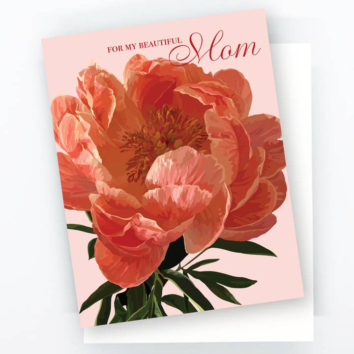 Día de la Madre | Peonía floral rosa clásica para venta al por mayor de The Red Barn Press