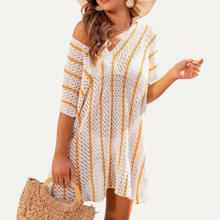 Chill Randig Oversize Drop Axel Löst virkad överdrag för wholesale av The Moment Collection