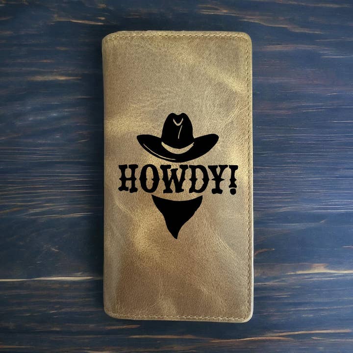Premium Cowboy Western Buffalo Leather Rodeo Wallet for wholesale by Texan Customs