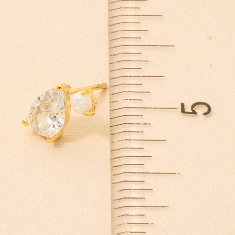 Fame Accessories - Vendita all'ingrosso Orecchini a bottone - Orecchini a goccia con strass2