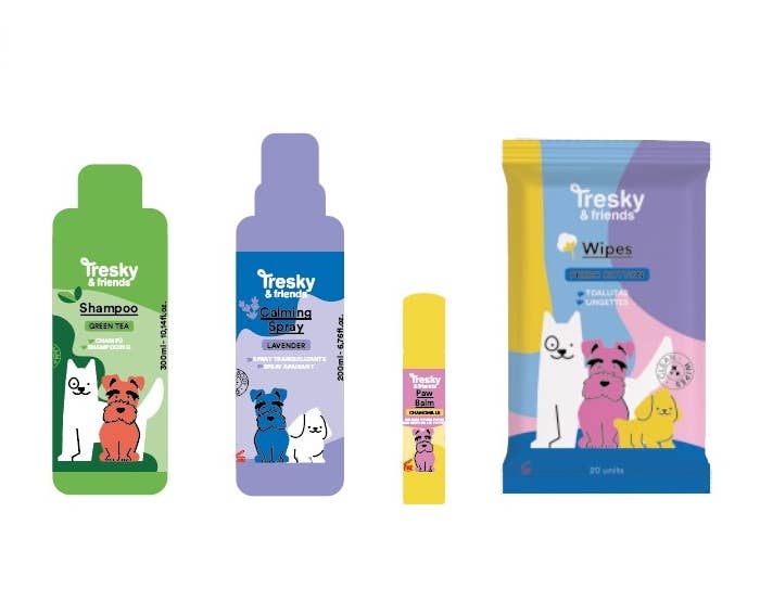 Aquarius Cosmetic SLU – Engroshandel Hundeplejesæt - Hund – Tresky & Friends gavesæt med 4 dele til hundebad3