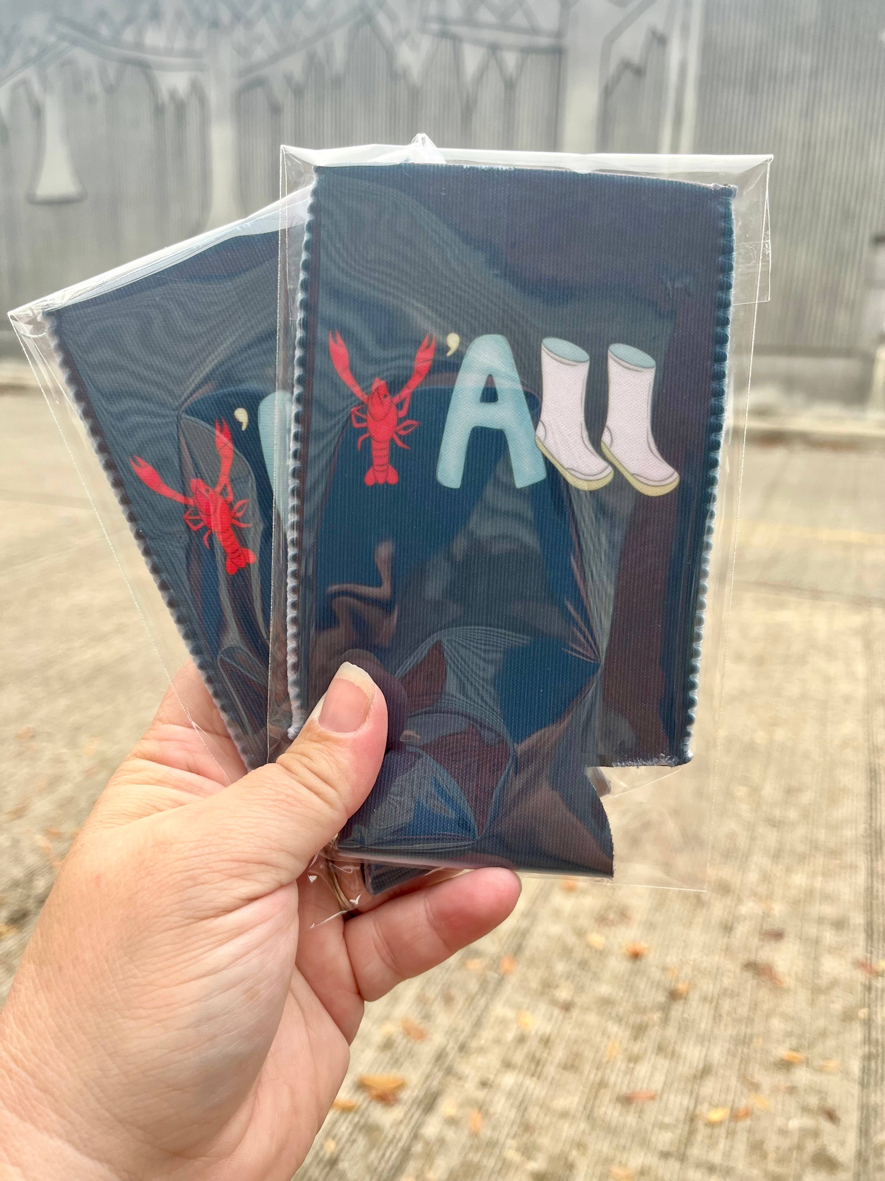 on the Bayou - Wholesale Drink Huggers & Koozies - Y’all crawfish season can koozies7