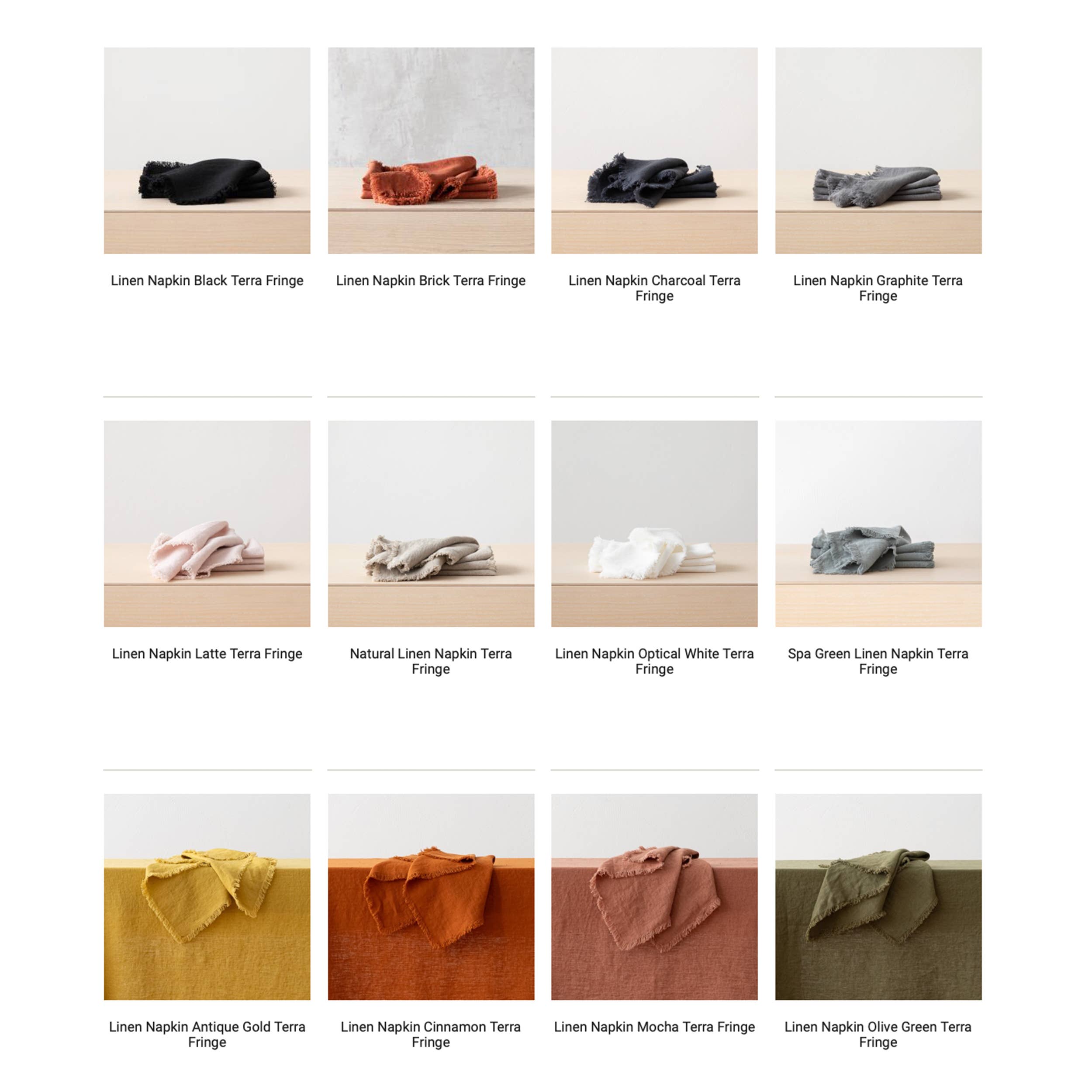 LinenMe - Wholesale Dinner & Cloth Napkin - Linen Napkin Natural Terra Fringe6