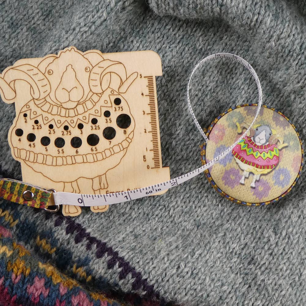 Emma Ball Ltd - Wholesale Knitting/Crochet Supplies - POS Filled Wooden Needle Gauge (48 in total)5