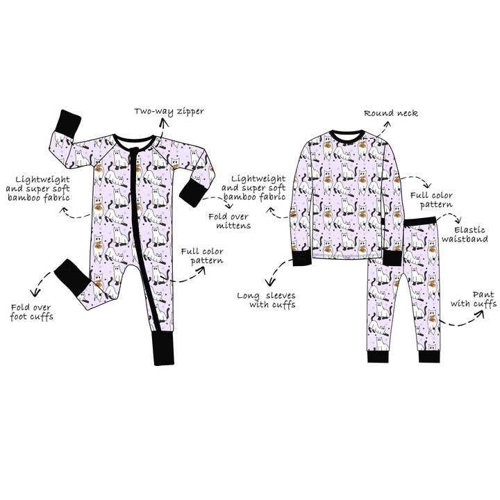Blue Sea Clothing - Wholesale Sleepwear Set - Kids - Custom Bamboo Zippy and 2 Piece Same Print Bundle 20+20=401