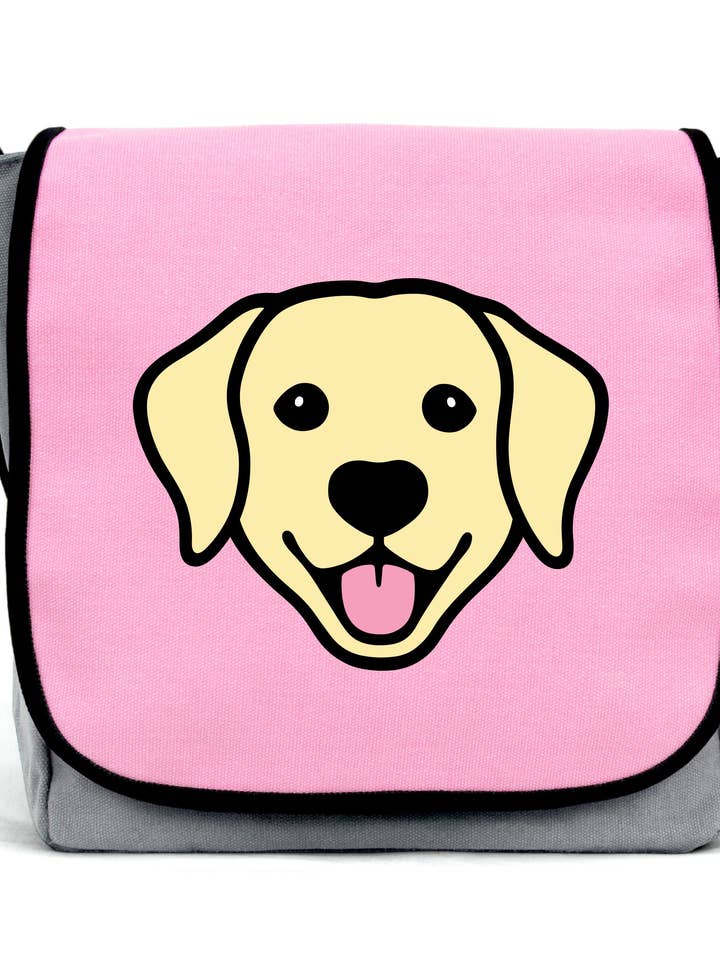 Pink Labrador Messenger Bag for wholesale by Clumsy Hooves