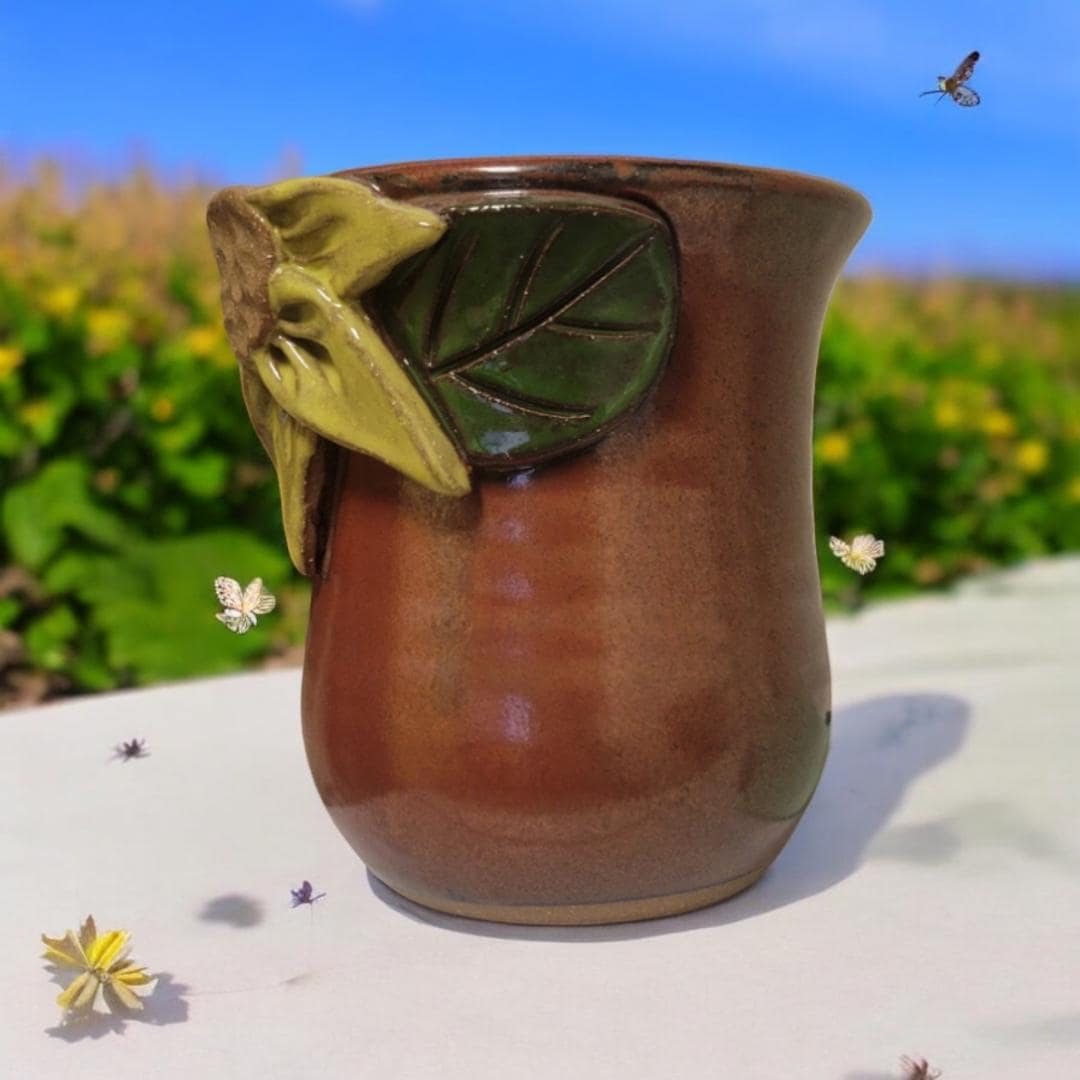 MudWorks Pottery - Wholesale Coffee Mug - Sunflower Mug1