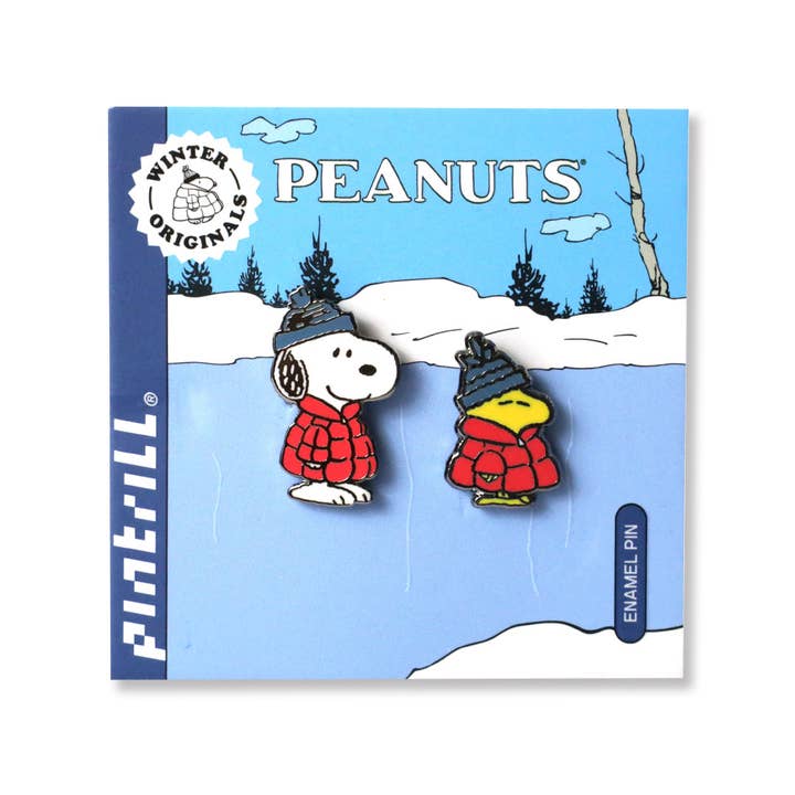 PINTRILL - Wholesale Lapel Pin/Button - Snoopy & Woodstock Red Puffer Pin Set
