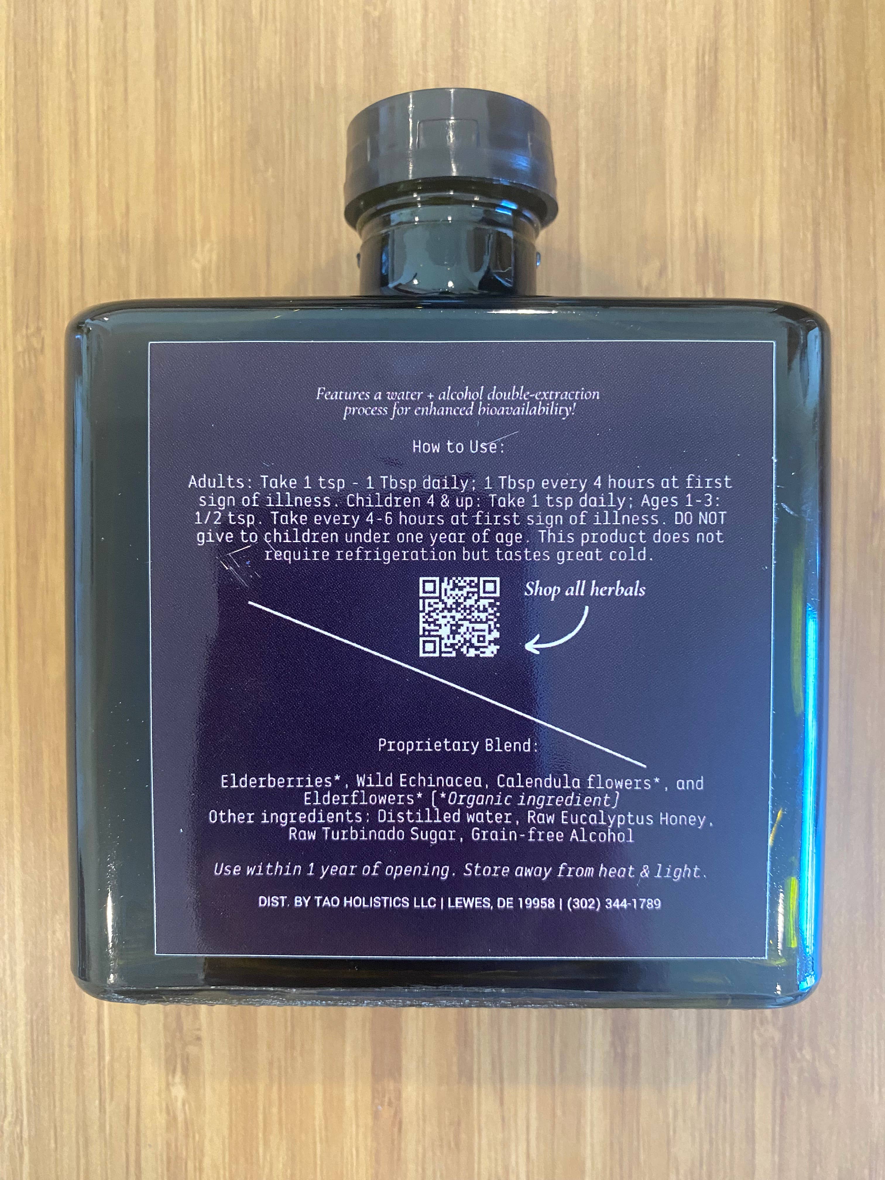 TAO + SALOMA - Wholesale Oral Supplement/Vitamin - Elder: Double Extracted Elderberry Syrup3