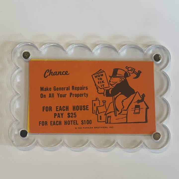 The Mustache Cat Made - Wholesale Magnet - Vintage Monopoly Chance Card Magnet6