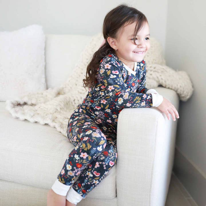 Caden Lane - Wholesale Sleepwear Set - Kids - Midnight Meadow Two Piece Pajama Set3