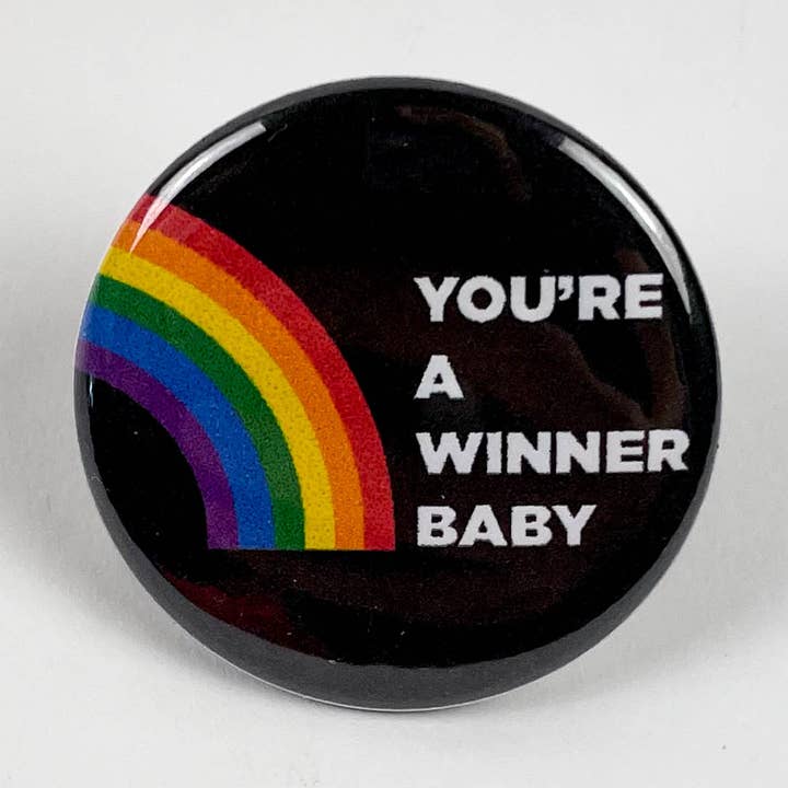You're A Winner Baby Button for wholesale by Culture Flock