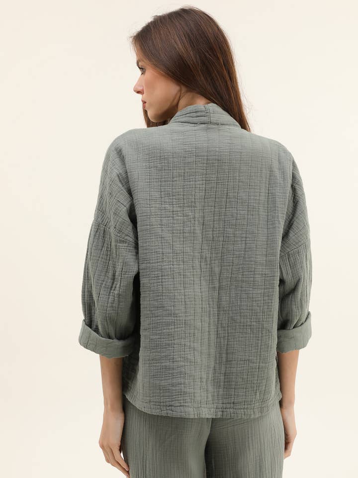 Moonsun - Wholesale Jacket - Women's - #5230 cotton-gauze kimono-style jacket31