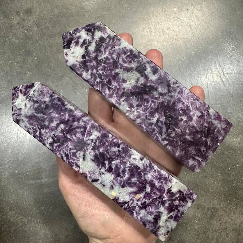 The Crystal Tabby - Wholesale Spiritual stone/crystal - Lepidolite Polished Tower2