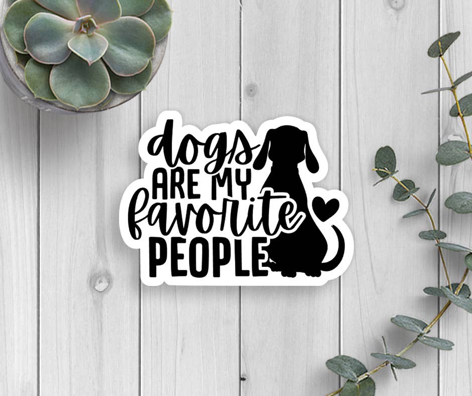 Expression Design Co – Engroshandel Klistermærke – Hunde er mine foretrukne mennesker Vinyl klistermærke