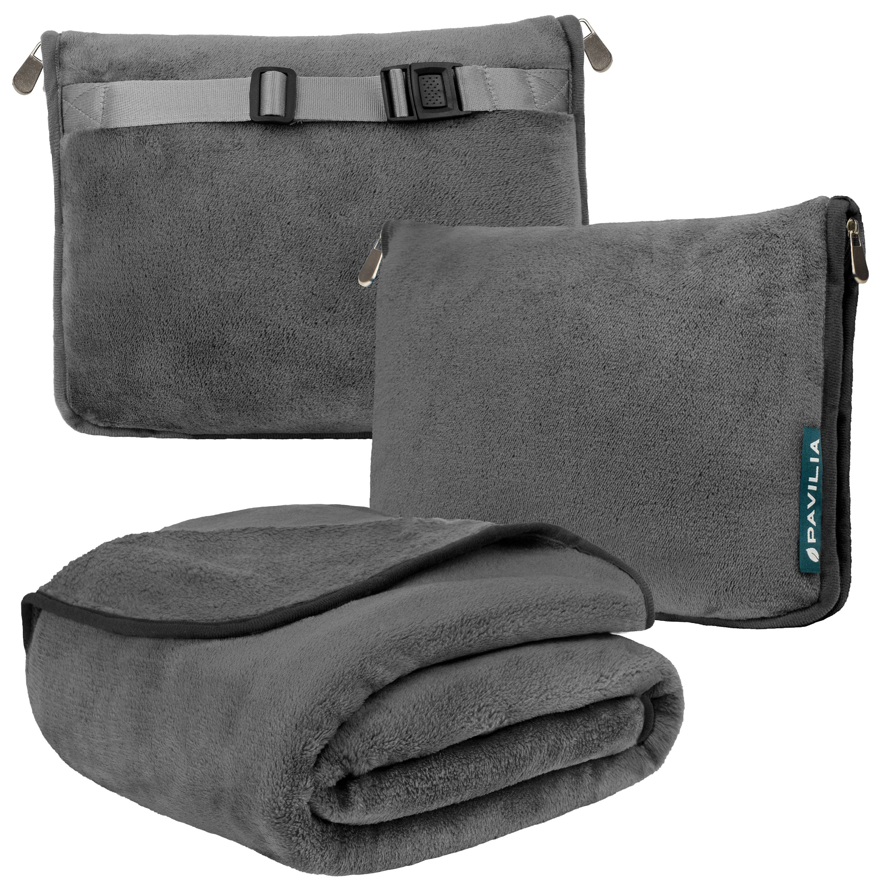 Pavilia - Venta al por mayor Mantas de viaje - Manta de viaje de felpa premium con almohada60