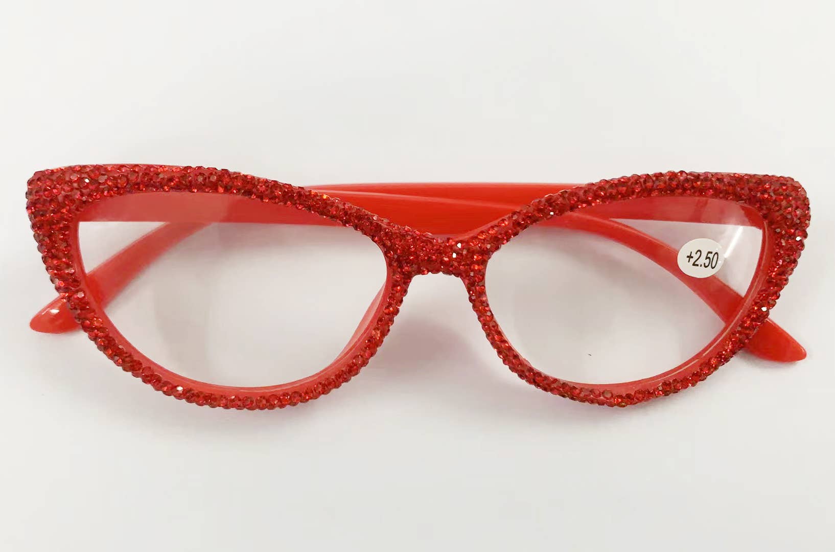 Ole - Vendita all'ingrosso Occhiali da vista - Donna - Occhiali da vista da donna con strass rossi fatti a mano3