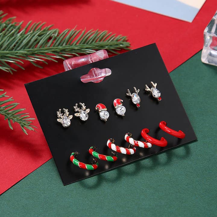 CHRISTMAS EARRING COMBINATION CARTOON EARRING SET_CWMM2611 for wholesale by ACCITY