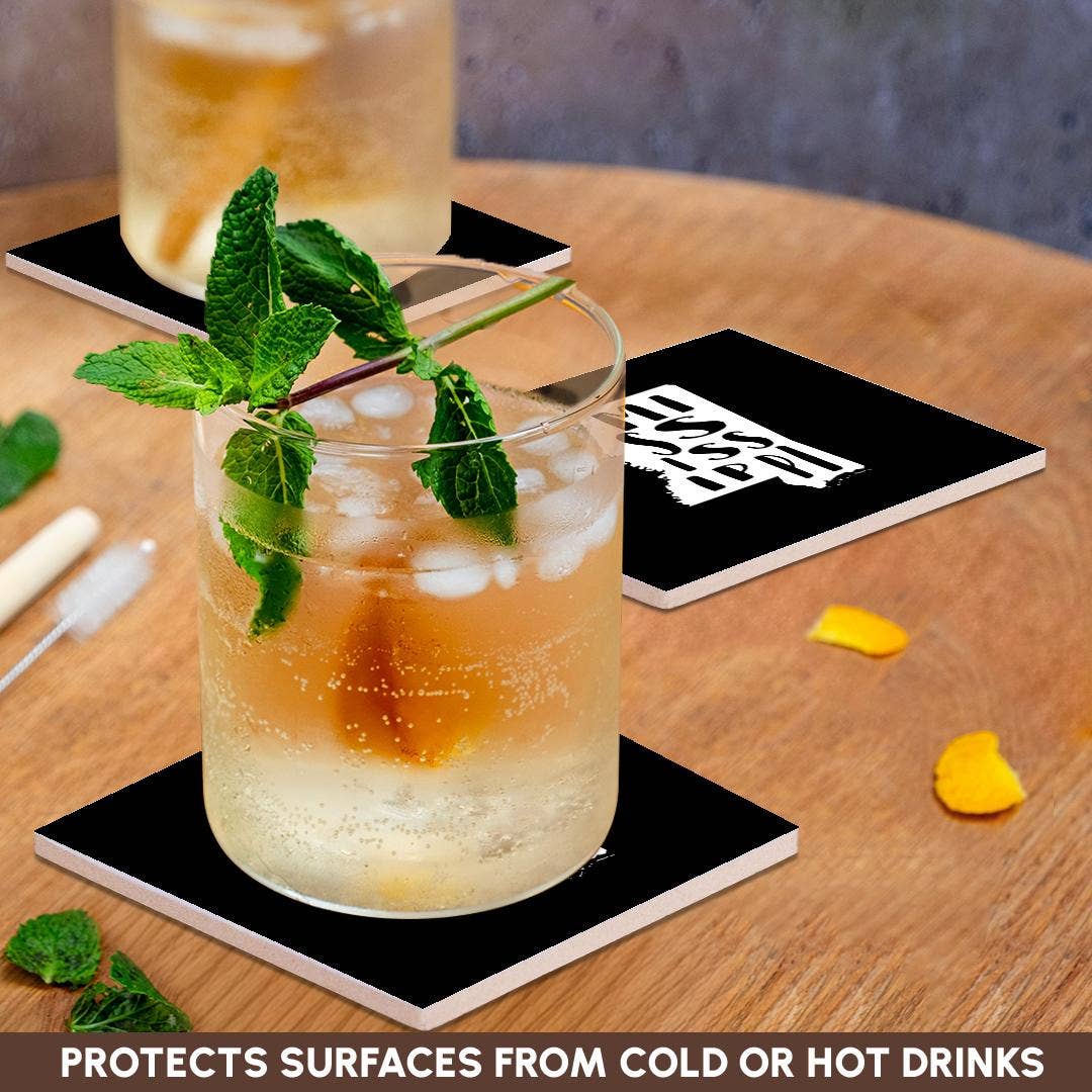 3dRose - Vente Sous-verre - 3dRose, Mississippi écrit à l'intérieur de l'État. Fond noir., Dessous de verre2