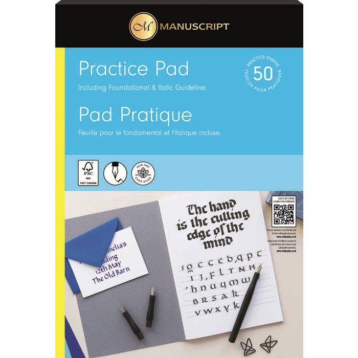 Manuskript Håndskrift Øveblok - 50 ark for engroshandel hos Manuscript