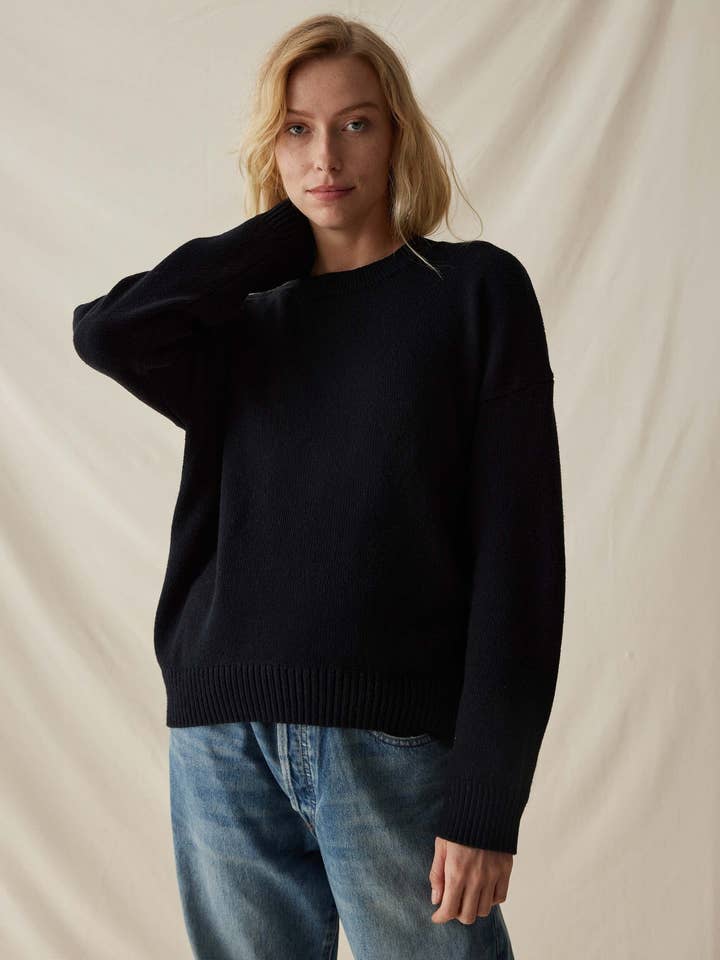 Womens Felicity Lightweight Sweater - Cotton Sweater Knit - Stretch Limo for wholesale by Andie Swim