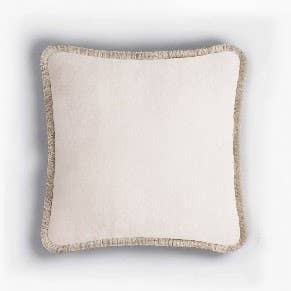 HAPPY PILLOW Velvet pillows with a contrasting colour trim for wholesale by Lo Decor