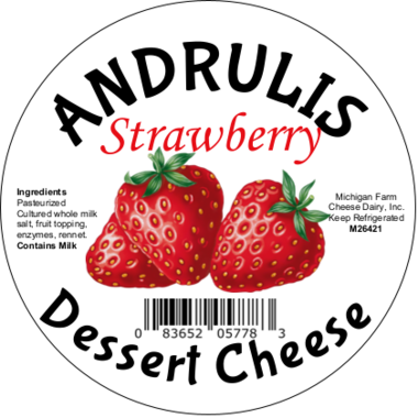 Andrulis - Wholesale Cheese - Andrulis Strawberry Dessert Cheese1