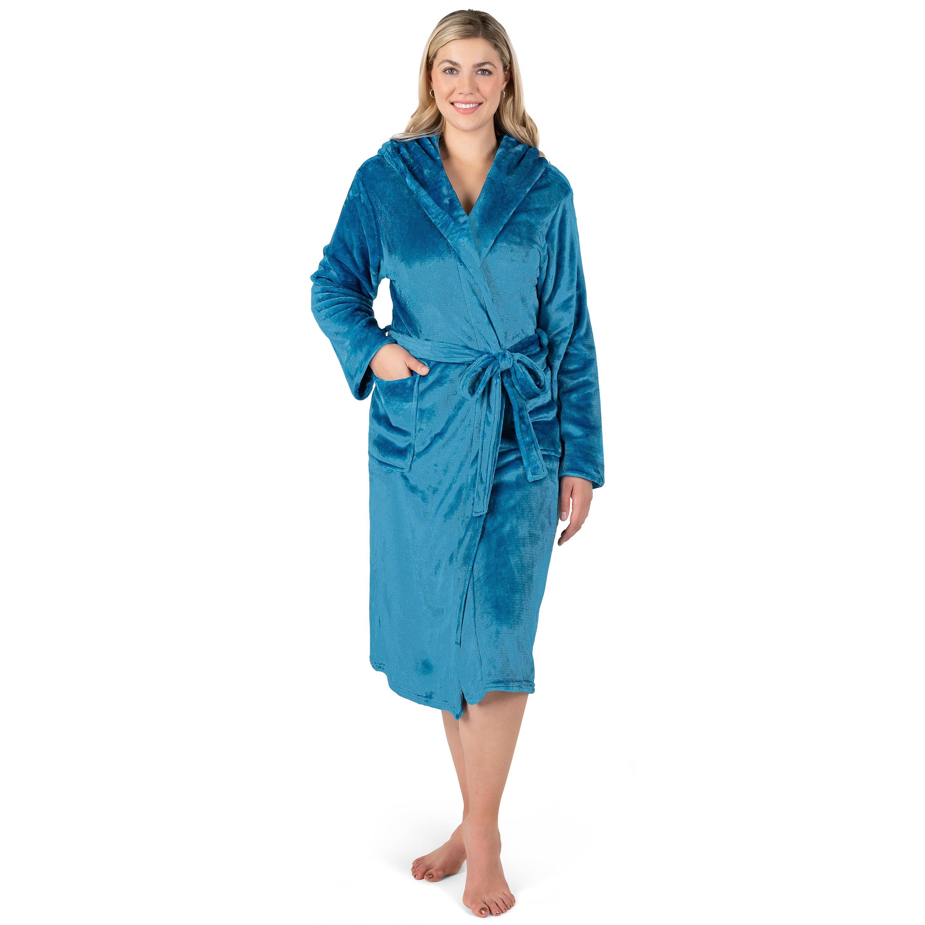 Pavilia - Wholesale Robe - Women's - Women's Classic Fleece Robe with Hood20