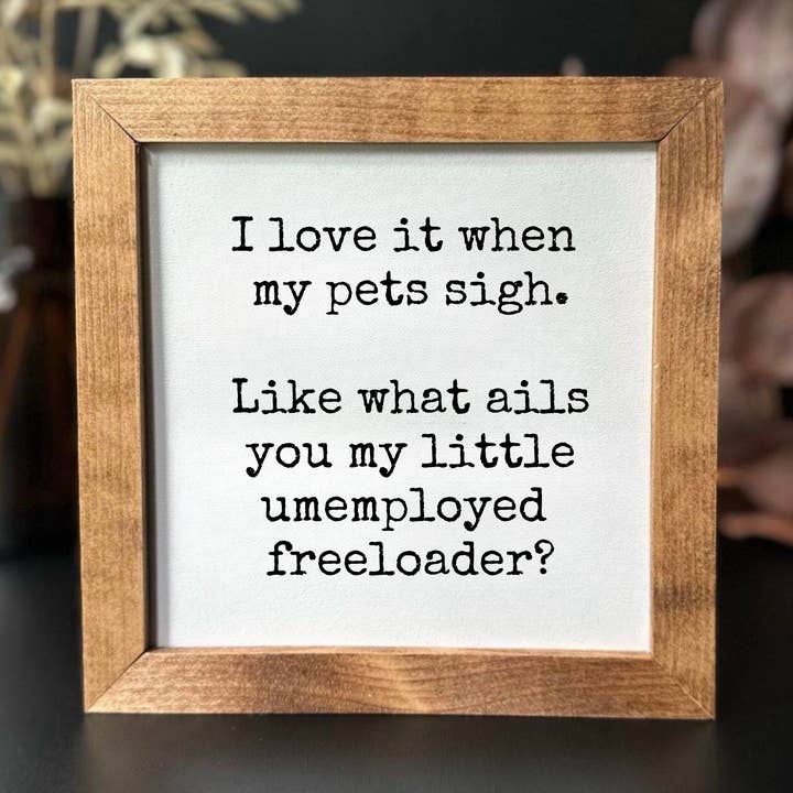 Funny/Sarcastic Quote Framed Sign for wholesale by Teele and Co.