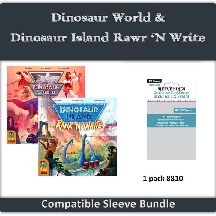 "Dinosaur World & Dinosaur Island" Sleeve Bundle for wholesale by Mayday Games