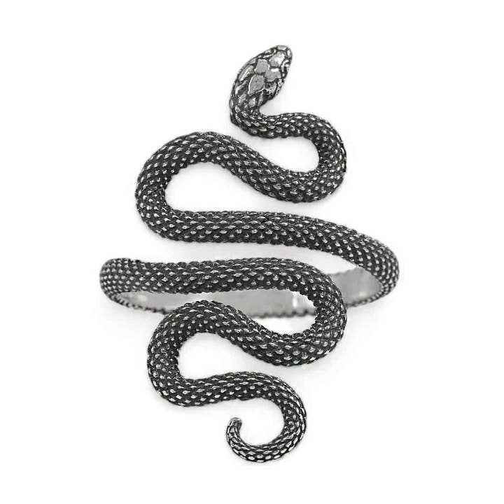 Nina Designs - Wholesale Cocktail/Statement Ring - Sterling Silver or Bronze Textured Adjustable Snake Ring6