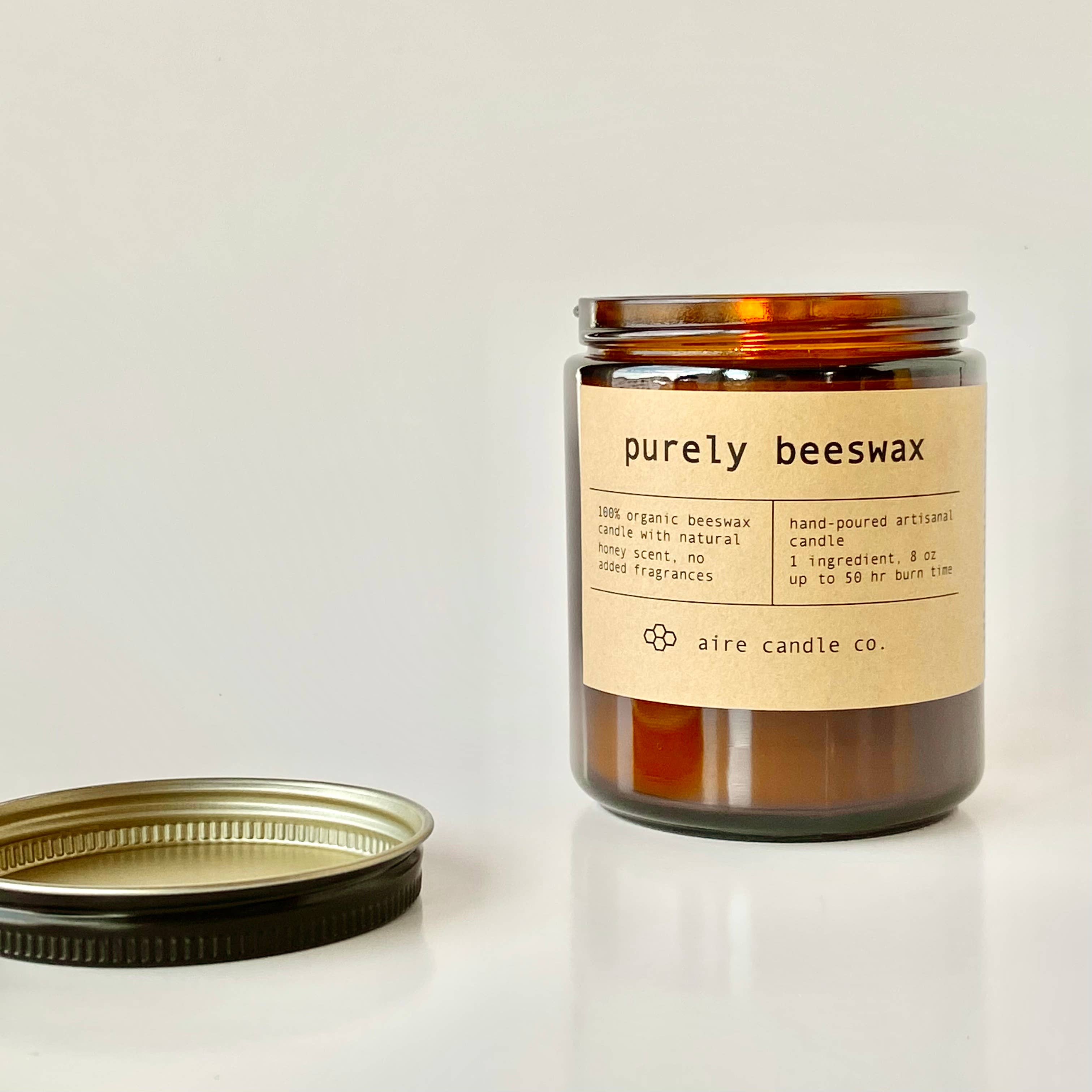 aire candle co. - Wholesale Jar/Filled Candle - purely beeswax candle2
