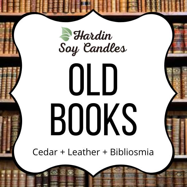Hardin Soy Candles/Peoria Book Rack - Wholesale Jar/filled candle - Old Books Soy Candle1
