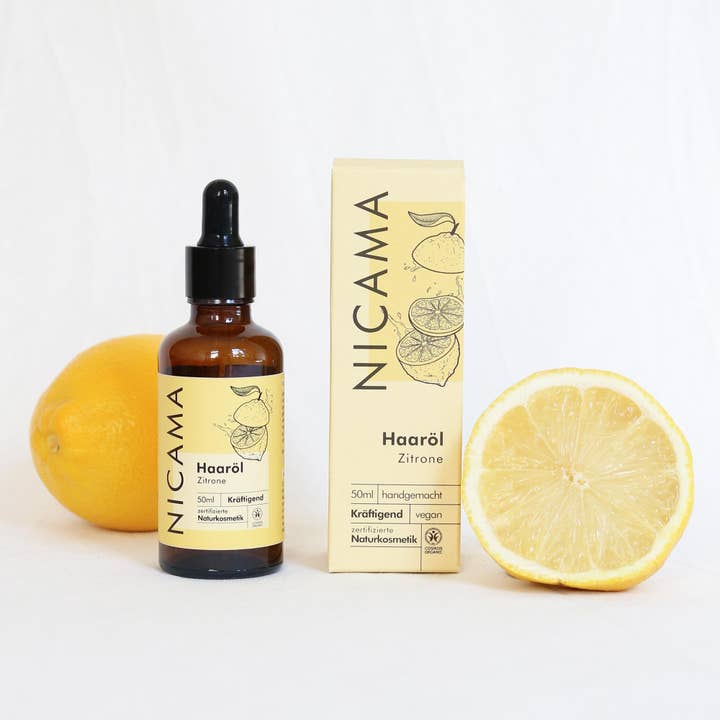 NICAMA - Wholesale Hair Oil - NICAMA hair oil lemon - hair care with squalane - organic & vegan1