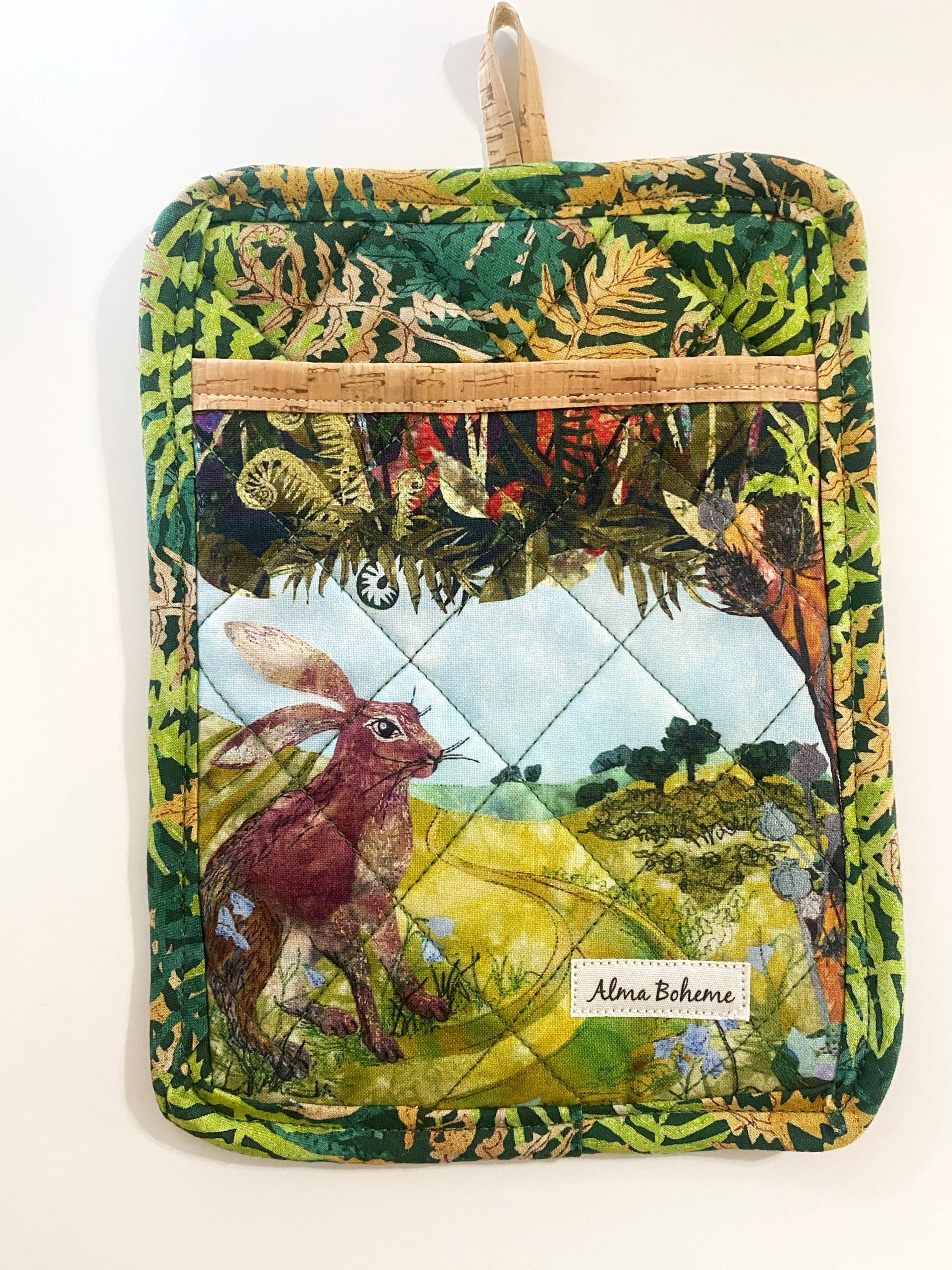 Alma Boheme Handmade - Wholesale Ovenwant/pothouder - Duurzame pannenlap van kurk en katoen met zakje62