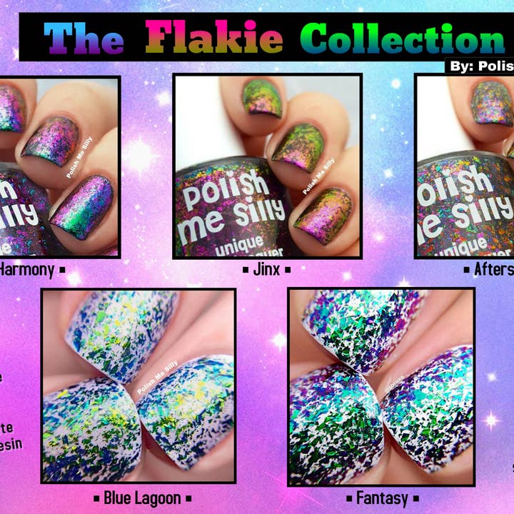 Polish Me Silly - Wholesale Nail Polish - Aftershock- Flakie Glitter Nail Polish2