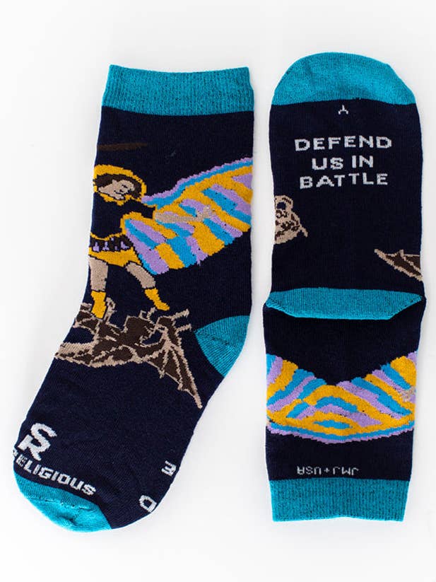 St. Michael Kids Socks for wholesale by Sock Religious