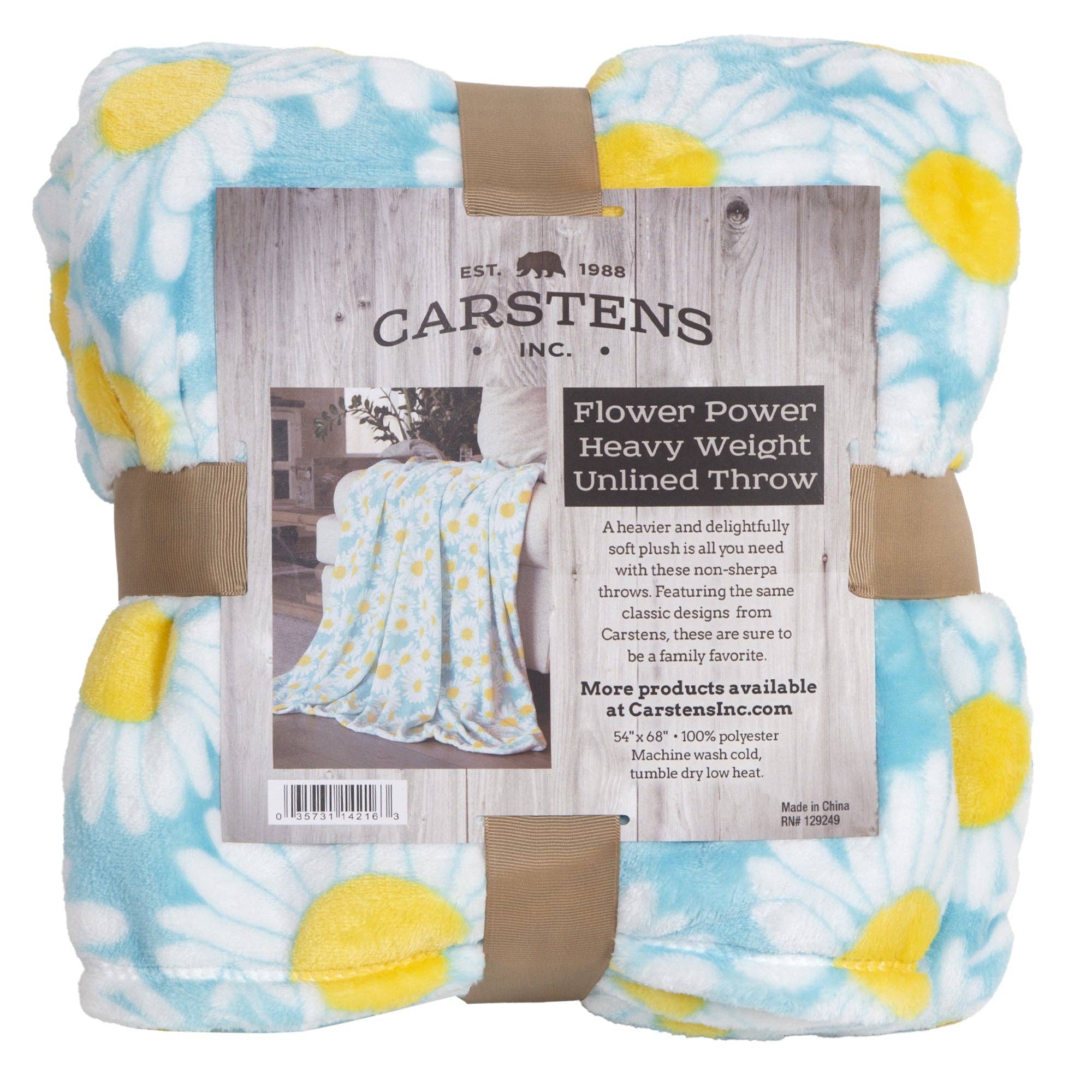 Carstens, Inc. - Vente Plaids - Plaid en peluche épais Flower Power6