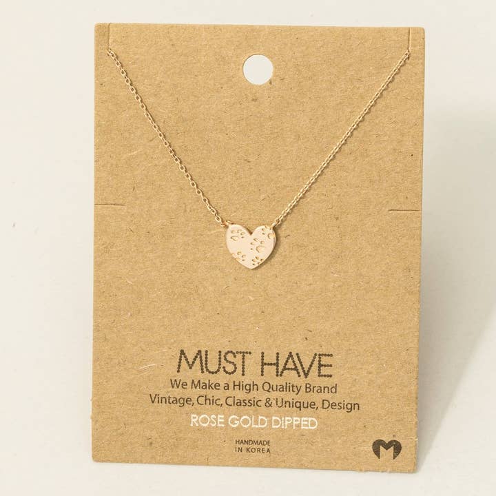 Fame Accessories - Wholesale Pendant/charm necklace - Dog Paw Heart Pendant Necklace4