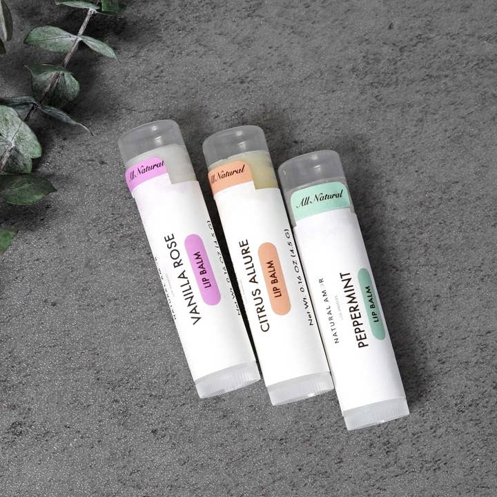 Natural Amor LLC - Wholesale Lip Balm - Organic Lip Balm (3 scents option)