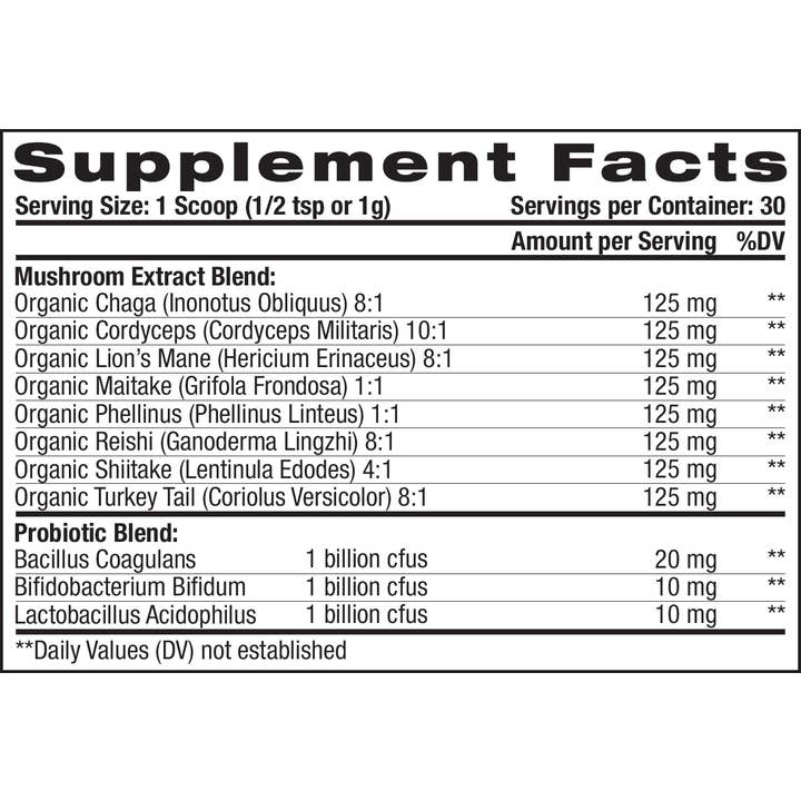 Eidon Ionic Minerals - Wholesale Protein/Superfood Powder - SuperBiome Mushroom Probiotic Powder