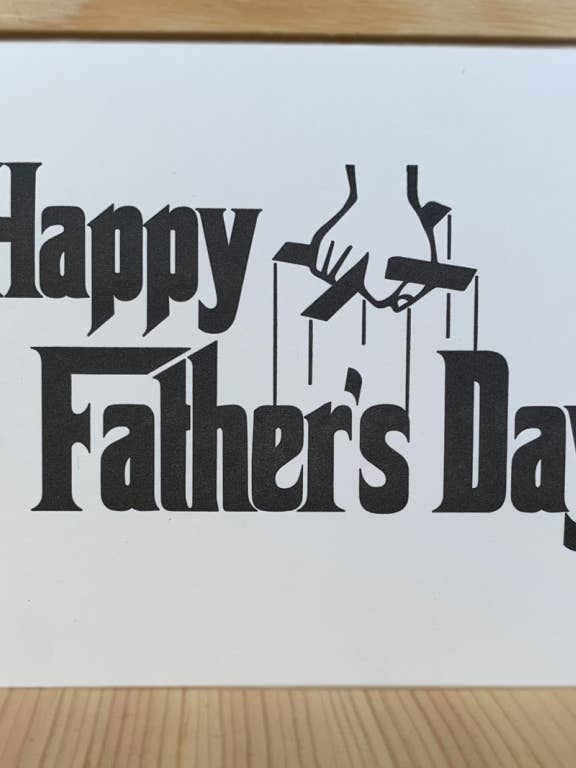 Happy Father's Day Godfather Letterpress Card for wholesale by Coffee n Cream Press