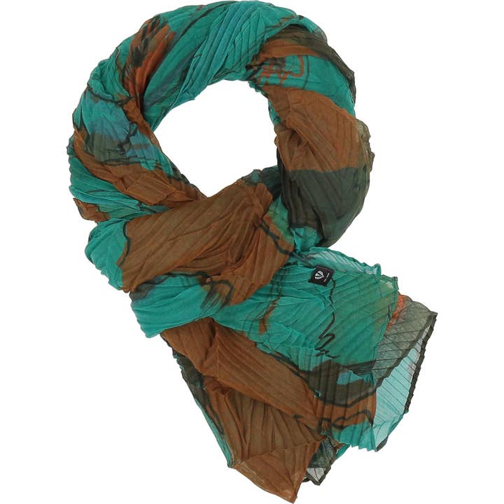 FRAAS - The Scarf Company - Wholesale Scarf - Women's - Botanical Floral Eco Plisse4