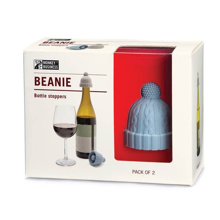Monkey Business Design USA LLC - Vente Bouchon de vin - Bouchons de Bouteille Chapeau d'Hiver | Lot de 2 Bonnets4
