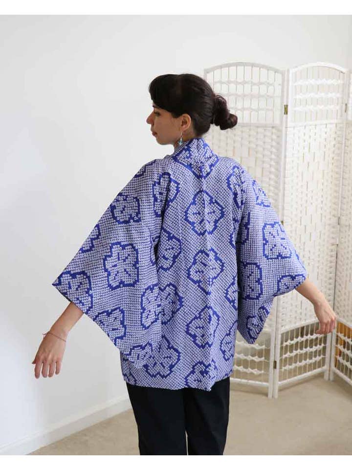 KimonoZen - Wholesale Kimono - Women's - Night Blue Haori Kimono Jacket5