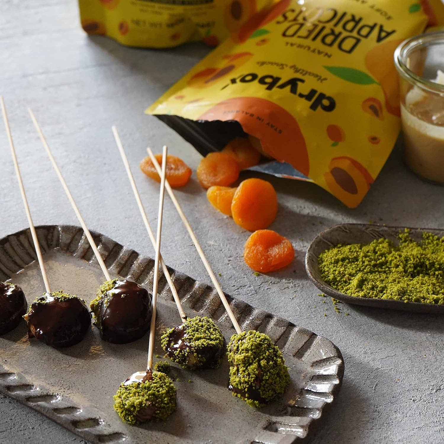 DRYBOX – Großhandel Getrocknete/dehydrierte Früchte – Drybox Getrocknete türkische Aprikosen, 2 Unzen, Portionspackungen, 5 Packungen/Beutel2